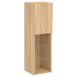 TV Cabinet with LED Lights Sonoma Oak 30.5x30x102 cm 837019