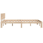 Bed Frame without Mattress Solid Wood Pine 120x200cm 810490