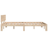 Bed Frame without Mattress Solid Wood Pine 120x200cm 810490