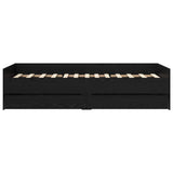 Bed Frame with Storage Black Oak 80 x 200 cm Engineered Wood 3429619