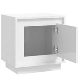 Bedside Cabinets 2pcs HighGlossWhite 44x35x45cm EngineeredWood 819841