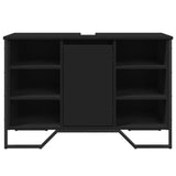 Bathroom Sink Cabinet Black 91x35x60 cm Engineered Wood 848664