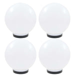 LED Bowl Lamps 4 pcs Spherical 25 cm PMMA 277142