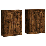 Wall Mounted Cabinets 2 pcs Smoked Oak Engineered Wood 3197998