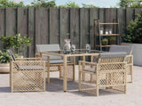 Garden Chairs with Cushions 4 pcs Mix Beige Poly Rattan 364955