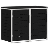 Wheelie Bin Storage Black 138 x 77.5 x 112.5 cm Stainless Steel 3422237