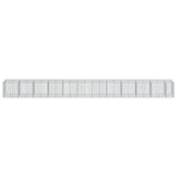 Gabion Basket with Cover 1150x100x100 cm Galvanised Iron 3295211