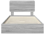 Storage Bed Grey Sonoma 100 x 200 cm Engineered Wood 3412719