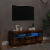 TV Cabinet with LED Lights Smoked Oak 100x35x40 cm 815720