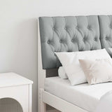 Upholstered Headboard Light Grey 120 cm Solid Pine Wood 879353