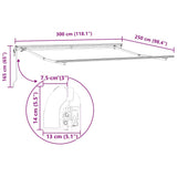 Awning Manual White 3 x 2.5 m Metal 313209