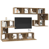 TV Cabinet Set Wall-mounted 8 pcs Artisan Oak Engineered Wood 3393218