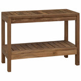 Bathroom Side Table Natural 60 x 30 x 45 cm Solid Teak Wood 42024271