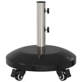 Granite Parasol Base with Wheels for 40-50 mm Pole 29 kg Black 42034377