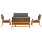 Garden Sofa Set 5 pcs Brown 75 x 45 x 38cm Solid Acacia wood 3331814