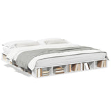 Bed Frame without Mattress White 200x200 cm 3280447