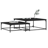 Nesting Coffee Tables 2 pcs Black Engineered Wood 832818