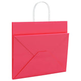 Paper Bags 250 pcs with Handles Pink 32x22x28 cm 4101680