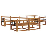 Outdoor Sofa Set 7 pcs Natural Solid Acacia Wood 3367727