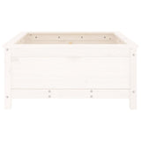 Garden Planter White 82.5x82.5x39 cm Solid Wood Pine 825297