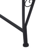 Tree Bench 4-Seater 160 x 80 x 89 cm Steel Black Half-round 42029532