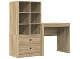Desk with Drawer with Shelf with Storage 2 pcs Sonoma Oak 3337299