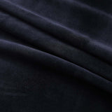 ZNTS Blackout Curtain with Metal Rings Velvet Black 290x245 cm 134491