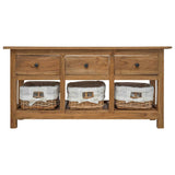 ZNTS Sideboard Solid Mahogany Wood 100x30x50 cm 244488