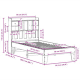 Bed Frame without Mattress White 90x200 cm Solid Wood Pine 3308853