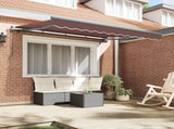 Retractable Awning Brown 350 x 200 cm Fabric 3329676
