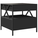 ZNTS Coffee Table with Infinity LED Black 50x50x51 cm 847712