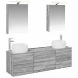 Bathroom Furniture Set 5 pcs Grey Sonoma 3406996