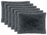 Cushion Cover 6 pcs HEERLEN Anthracite 80 x 80 cm PV Fleece 913740