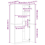 Wardrobe Sonoma Oak 90x52x200 cm Engineered Wood 800633