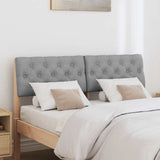 Upholstered Headboard Light Grey 120 cm Solid Pine Wood 879184