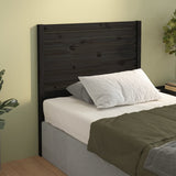 Bed Headboard Black 81x4x100 cm Solid Wood Pine 818999