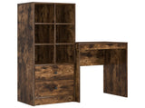 Desk with Drawer with Shelf with Storage 2 pcs Smoked Oak 3337301