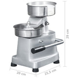 Hamburger Press Machine with 500 Patty Papers Aluminium 10 cm 50995