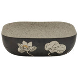 Countertop Basin Grey and Black Rectangular 48x37.5x13.5 cm Ceramic 155098