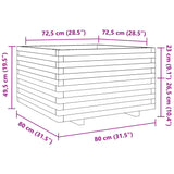 Garden Planter 80x80x49.5 cm Impregnated Wood Pine 3282533