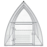 Rabbit Hutch Silver 105x300x120 cm Galvanised Steel 3281528
