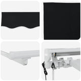 Electric Retractable Awning Black and White 4 x 3.5 m 3421838