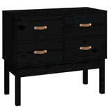 Console Cabinet Black 90x40x78 cm Solid Wood Pine 821743