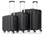 3 Pcs Suitcase Lightweight ABS Carry-on Hand Luggage 4 Spinner Wheels Trolley Case 65177653