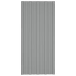 Roof Panels 36 pcs Galvanised Steel Grey 100x45 cm 317214