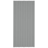 Roof Panels 36 pcs Galvanised Steel Grey 100x45 cm 317214