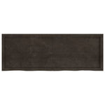 Bathroom Countertop Dark Brown 140x50x cm Treated Solid Wood 3156245