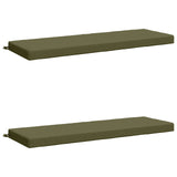2-Piece Bench Cushions SOEST 2 pcs 100% Polyester Olive Green 950299