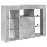 Corner LED TV Cabinet 100x40x68cm Concrete Grey Engineered Wood 889788