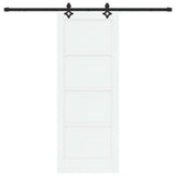 Sliding Door ORKDAL 78 x 202 cm Engineered Wood White and Black 3450206
